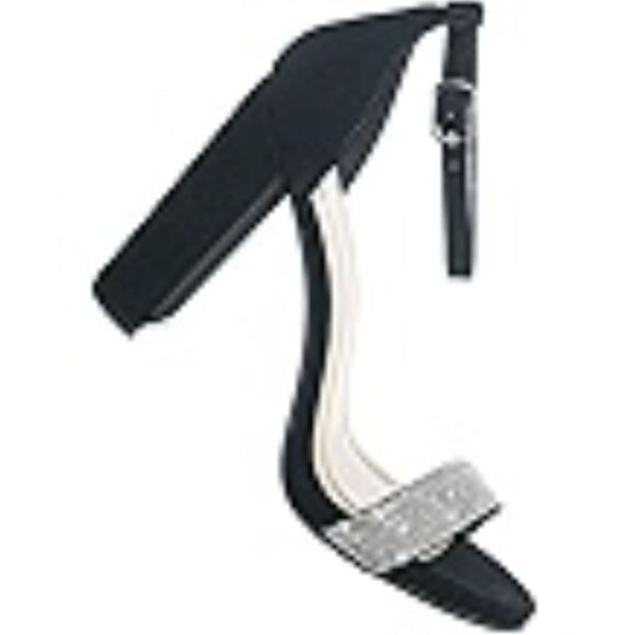 BRAND NEW BAMBOO FRENZY WOMEN'S EMBELLISHED OPEN-TOE ANKLE STRAP HEELS - Picture 1 of 14
